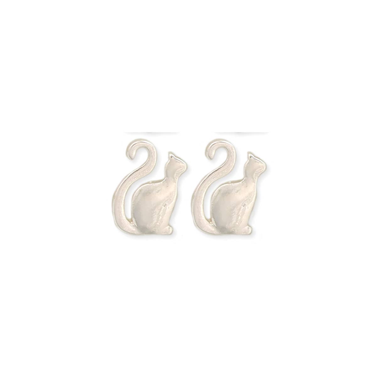 Literary Quotes Sitting Cat Post Earrings