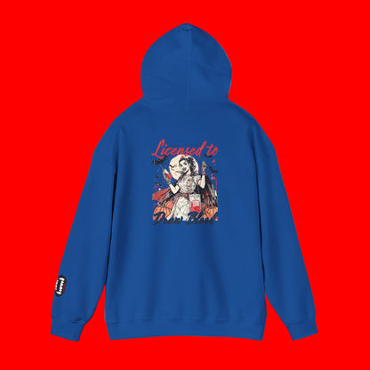 Licensed to Draw Blood Hoodie for Horror Fans