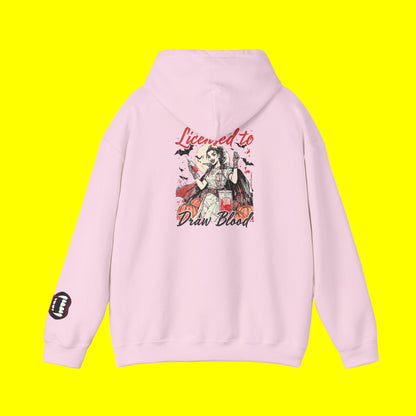 Licensed to Draw Blood Hoodie for Horror Fans
