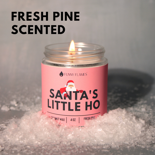 Santa's Little Ho Candle