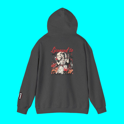 Licensed to Draw Blood Hoodie for Horror Fans
