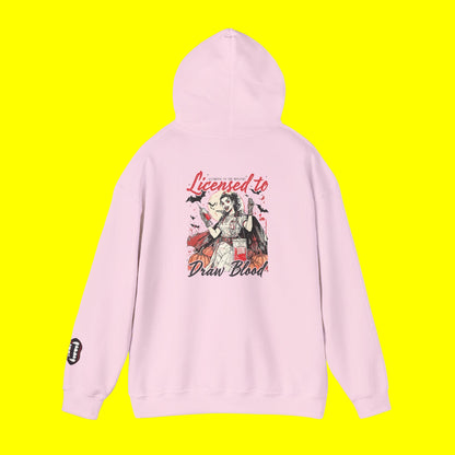 Licensed to Draw Blood Hoodie for Horror Fans