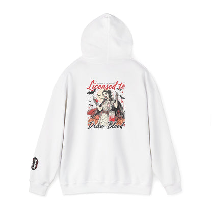 Licensed to Draw Blood Hoodie for Horror Fans