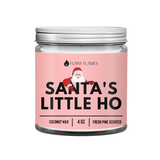 Santa's Little Ho Candle