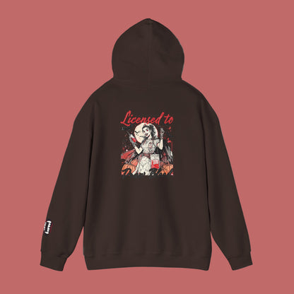 Licensed to Draw Blood Hoodie for Horror Fans