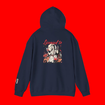 Licensed to Draw Blood Hoodie for Horror Fans