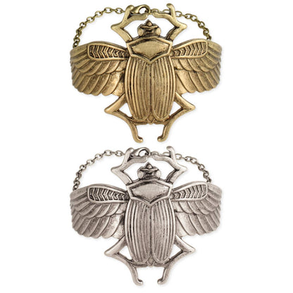 Egyptian Goddess Large Scarab Beetle Bracelet